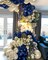 Navy Blue Balloon Garland - Double Stuffed Pearl White Royal Blue Balloons Dark Navy Gold Balloon Arch Kit for Birthday Party Baby Shower Wedding Graduation Bridal Shower Decoration